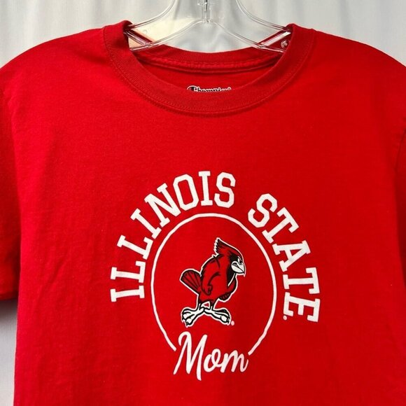 Champion Women Illinois State Mom T-Shirt Redbirds Short Sleeve Crew Neck S - Picture 7 of 11